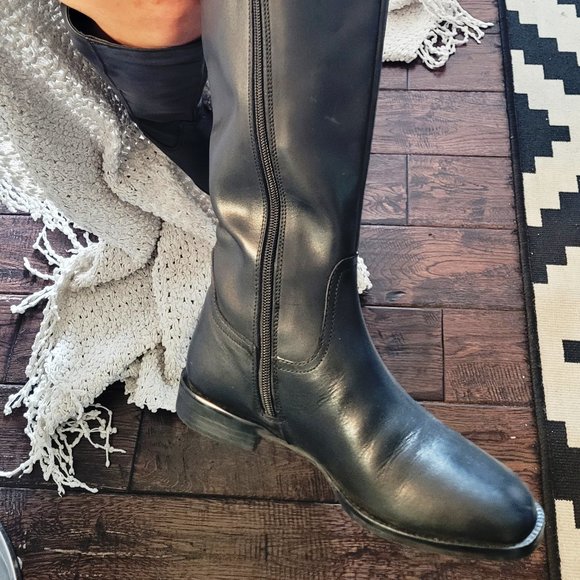 Women Round Toe Black Knee High Boot - Picture 1 of 7